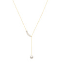 Colar Pop em banhado Ouro Amarelo com Pérolas, 40cm