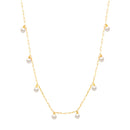 Colar Pop em banhado Ouro Amarelo com Pérolas, 45cm