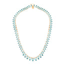 Colar Sirena banhado Ouro Rosé com Topázios Sky e Topázios London, 38cm