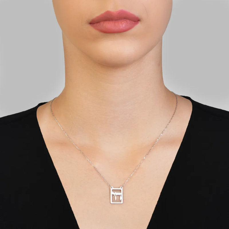 Escapulário Medalhas Estrela de Davi Judáico banhado Ouro Branco, 65cm