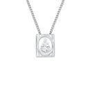 Escapulário N.Sra. do Carmo e Sagrado Coração de Jesus em Prata 925, 65cm