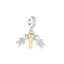 Pingente Life Amor Homem+Homem em Prata 925 com Banho de Ouro Amarelo 18k