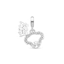 Pingente Life Dog Mom em Prata 925 com Pedras Incolores