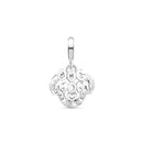 Pingente Life Dog Mom em Prata 925 com Pedras Incolores