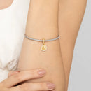 Pingente Life Love em Prata 925 com banhado de Ouro Amarelo e Pedras Incolores