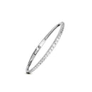 Pulseira Arpege banhado Ouro Branco com Zircônio