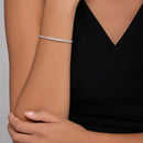 Pulseira Arpege banhado Ouro Branco com Zircônio