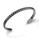 Pulseira Black Iron em semi Prata 925 com Ródio Negro