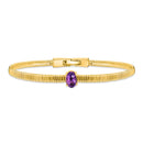 Pulseira Gradini em banhado Ouro Amarelo com Ametista Roxa