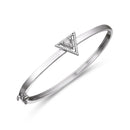 Pulseira Viva Safira em banhado Ouro Branco com Zircônio