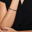 Pulseira Viva Safira em banhado Ouro Branco com Zircônio