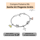 Kit Pulseira Life Safira Infinito mais 1 Berloque Brinde - Frete Grátis todo Brasil