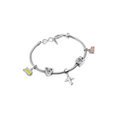 Kit Pulseira Life Safira Infinito mais 1 Berloque Brinde - Frete Grátis todo Brasil